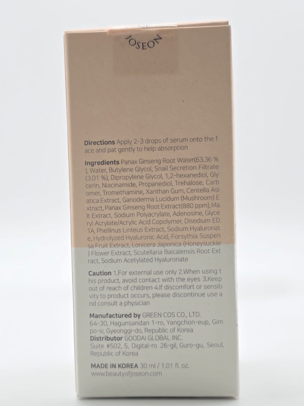 Beauty of Joseon Revive Serum : Ginseng+Snail Mucin (30ml