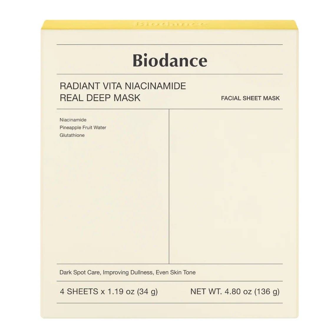 Biodance Radiant Vita Niacinamide Real Deep Mask
