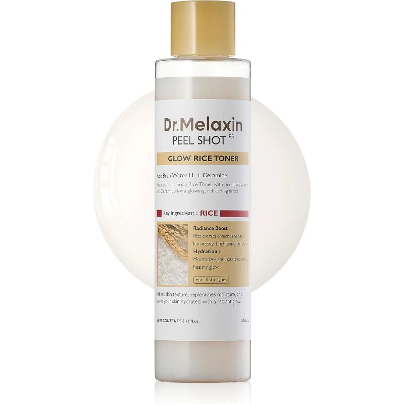 Dr.Melaxin Peel Shot Glow Rice Toner 200ml Hydrated Cleansing Korean Skin Care